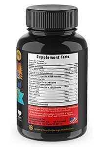 las-vegas-diet-mental-peformance- 30 capsules, one month supply, side 1